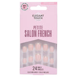 Artificial Nails with Glue Included, Petite Salon French Style, 24 Count