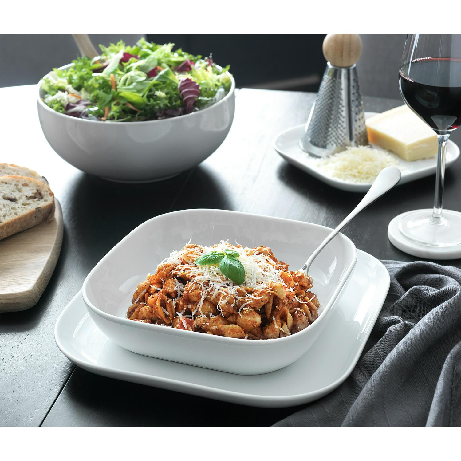 Habitat Square White Porcelain Pasta Bowl, UK version