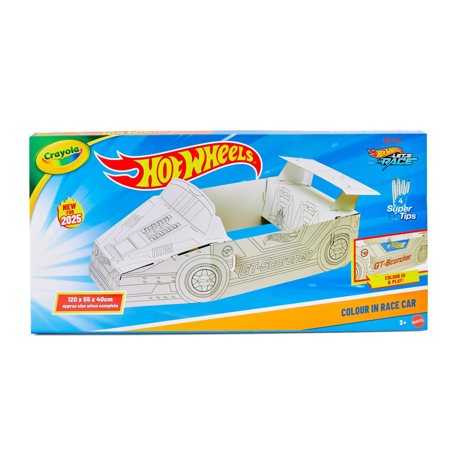 Crayola Hot Wheels Cardboard Race Car Costume - British product