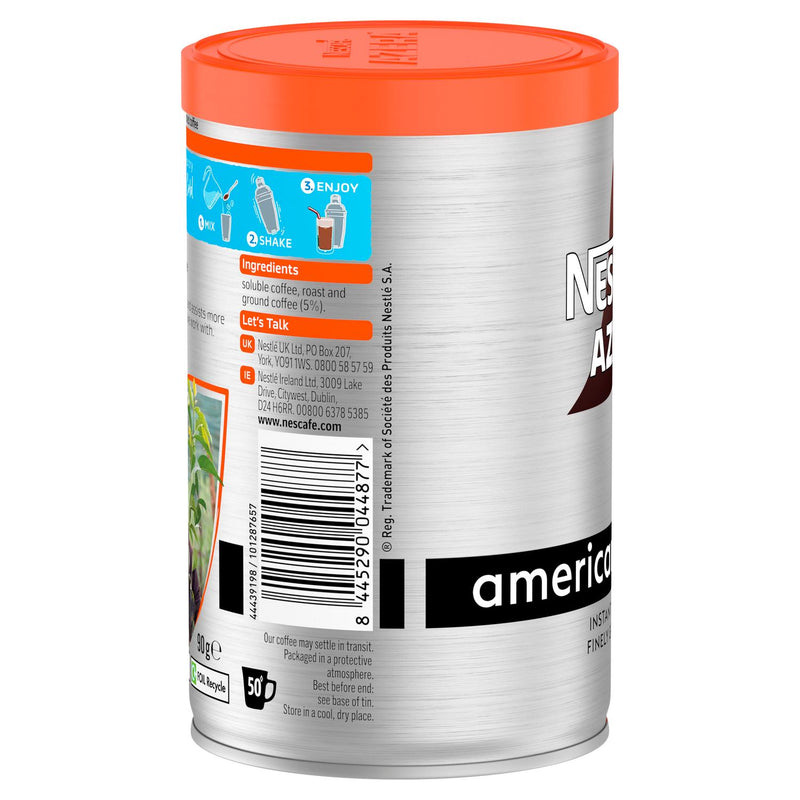 Nescafe Azera Americano Intense Instant Coffee 90g, imported from the UK