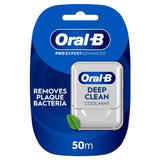 Oral-B Pro-Expert Advanced Waxed Dental Floss Deep Clean Removes Plaque Cool Mint Flavour 50m