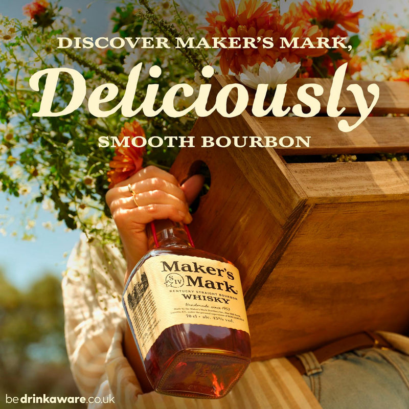 Maker's Mark bourbon whisky 70cl, imported from the UK