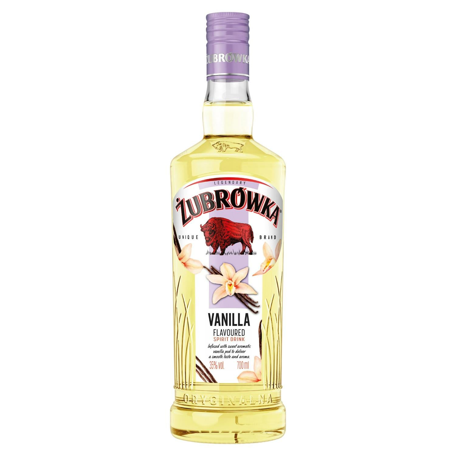 Zubrowka vanilla flavoured spirit drink 70cl (British brand)