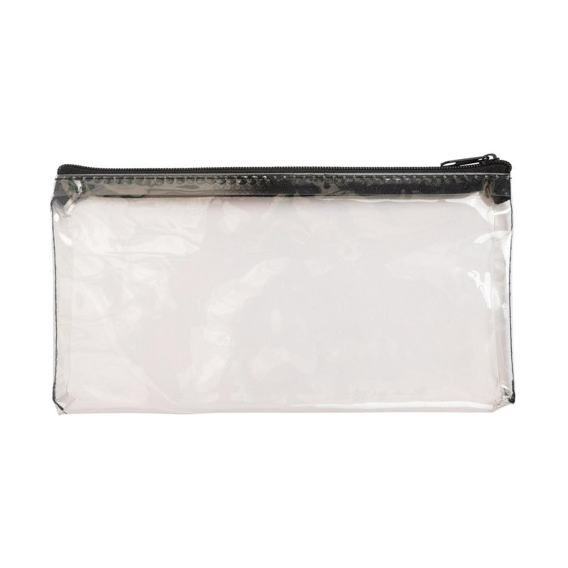 Sainsbury's Home Clear Pencil Case Black Zip 15cm (British brand)