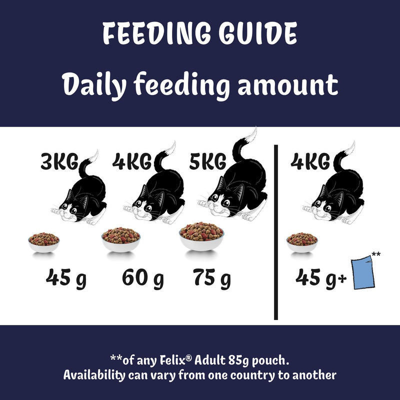 Felix Doubly Delicious Beef Chicken & Vegetables Dry Cat Food 750g