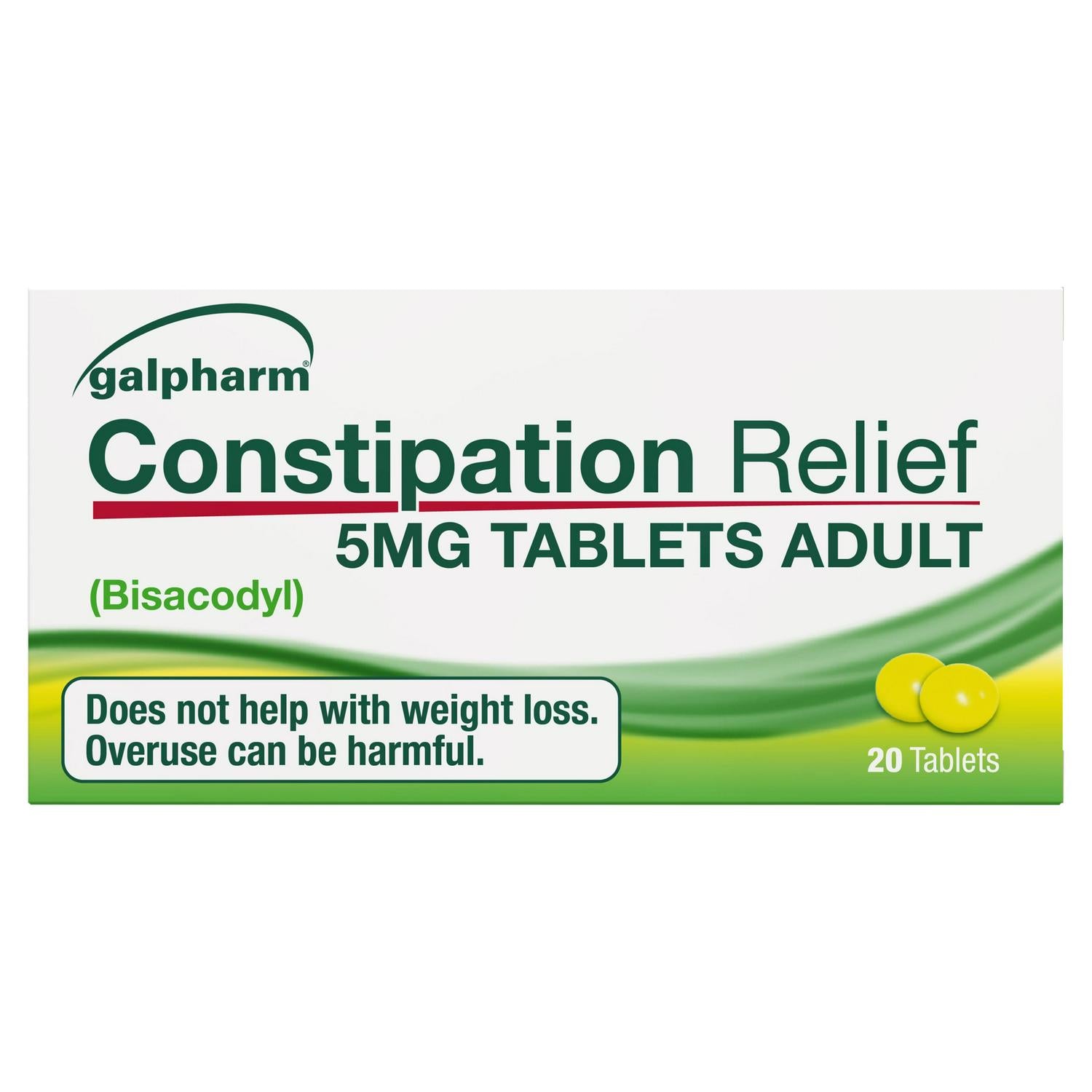 Short Term Constipation Relief 5mg Bisacodyl Tablets x20