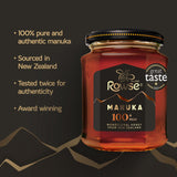 Rowse Manuka Honey 100+ MGO 225g, imported from the UK
