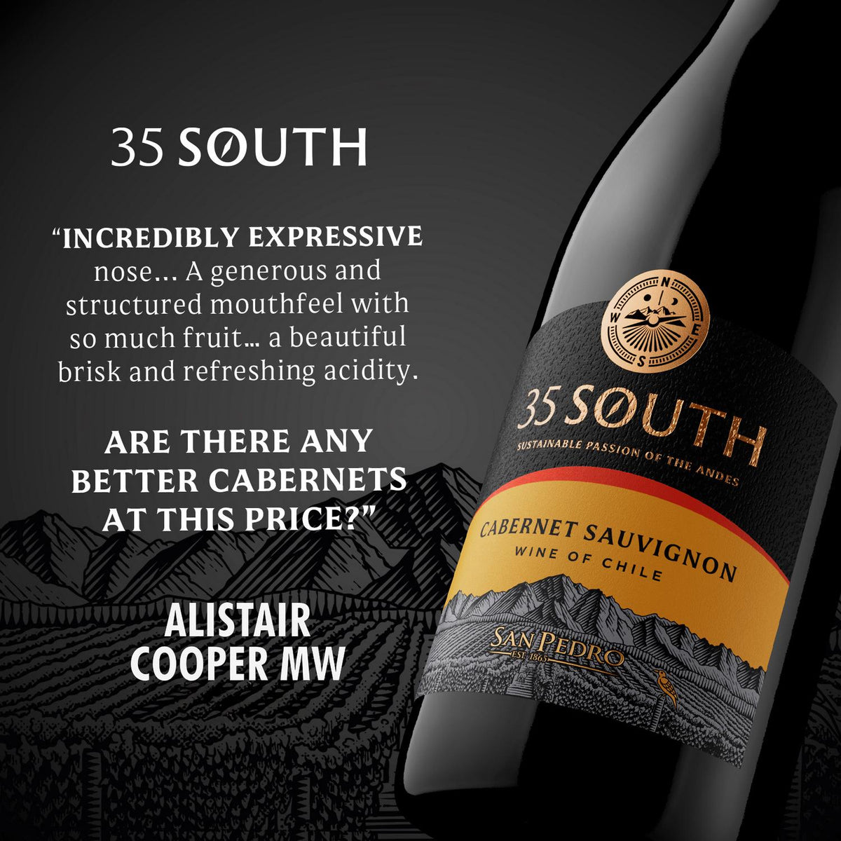 San Pedro 35 South Cabernet Sauvignon Red Wine 75cl
