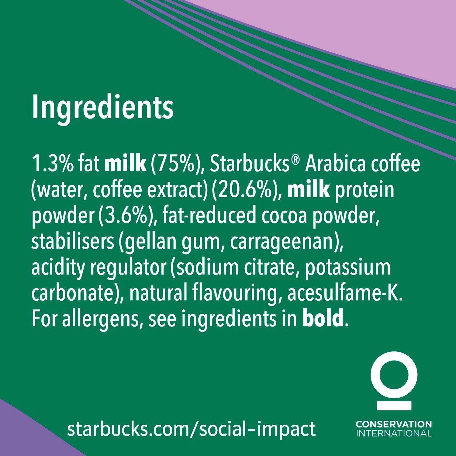 Starbucks Protein Drink Chocolate Mocha 330ml (British brand)