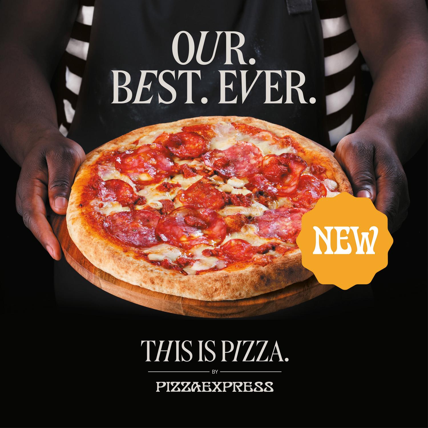 Pizza Express Quattro Carne Pizza 395g, imported from the UK