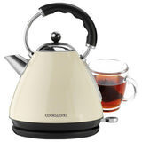 Cookworks almond metal pyramid kettle 1.7L - British product