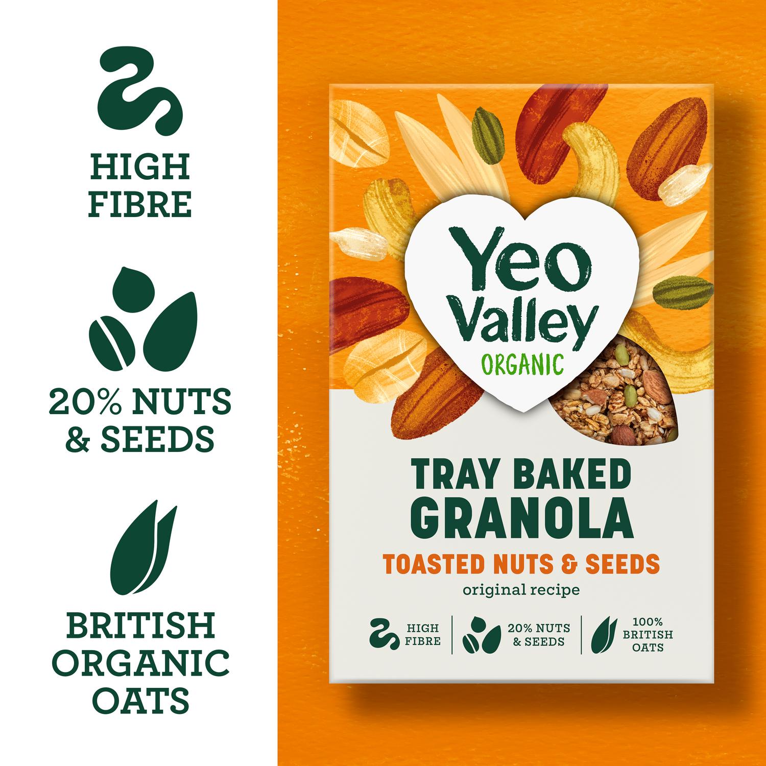 Yeo Valley Organic Tray Baked Granola Toasted Nuts & Seeds 360g