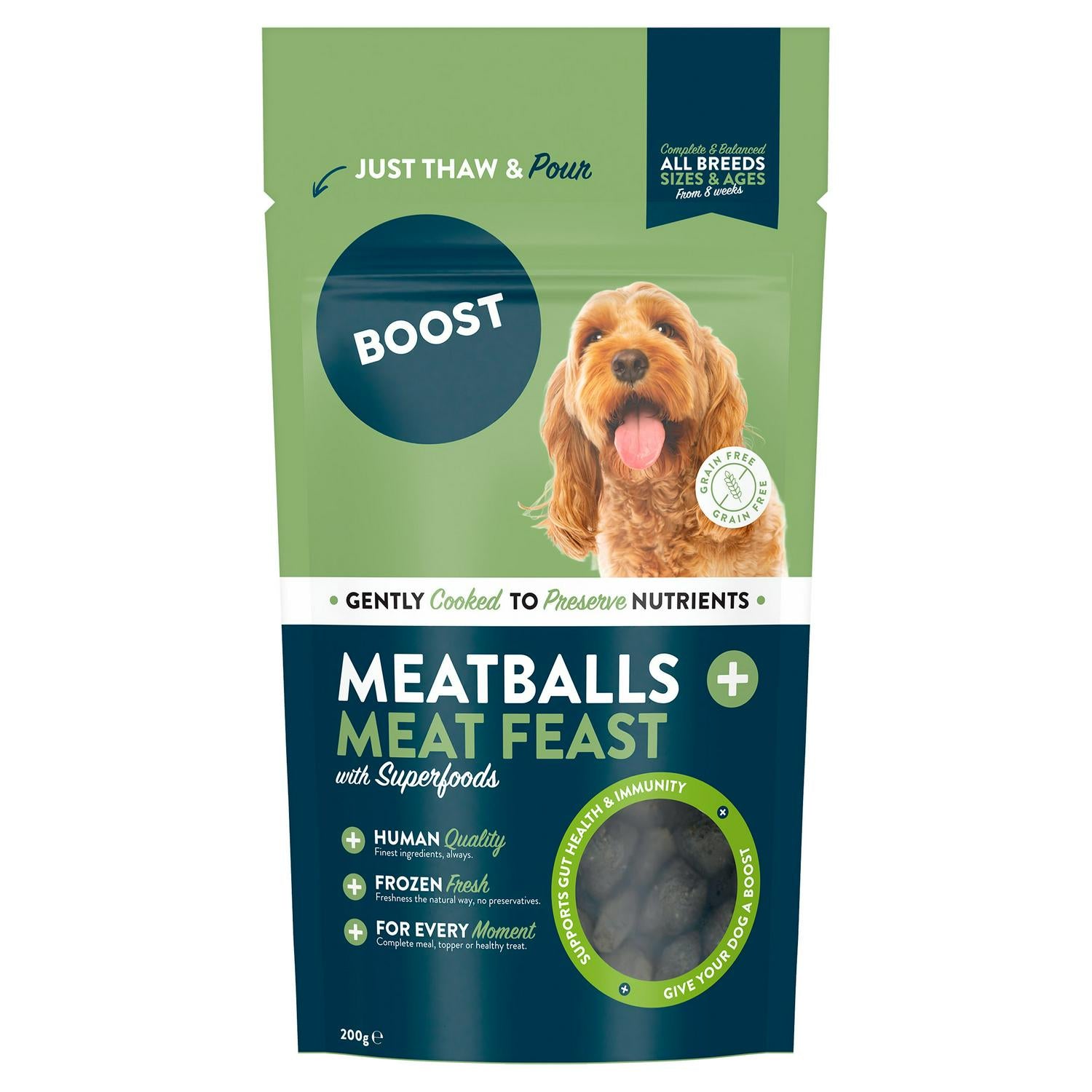 Boost Meatballs with Superfoods Dog Food 200g - British product