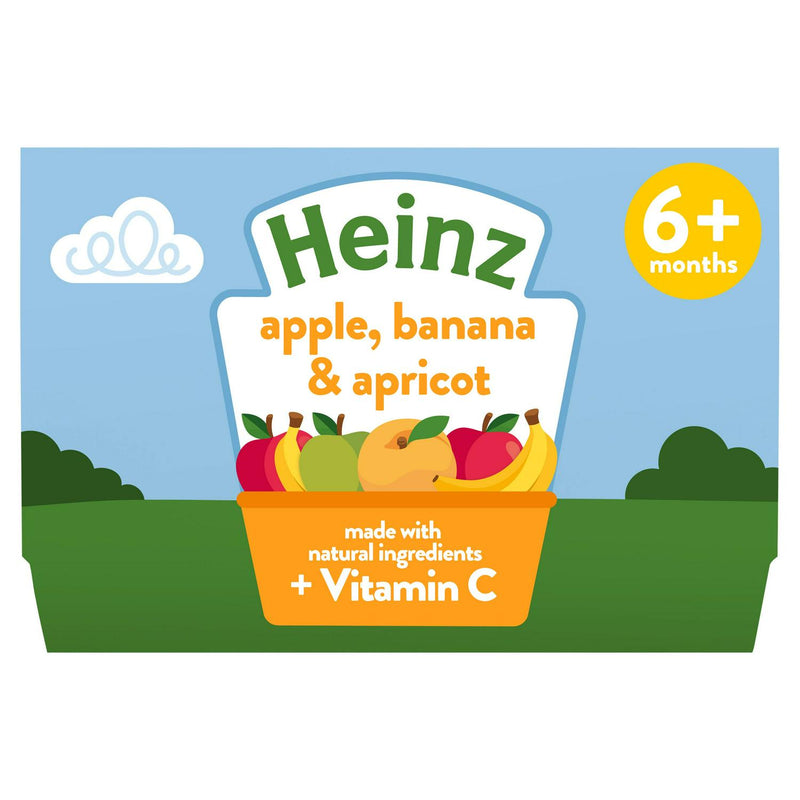 Heinz Apple Banana and Apricot puree 4x100g - British product