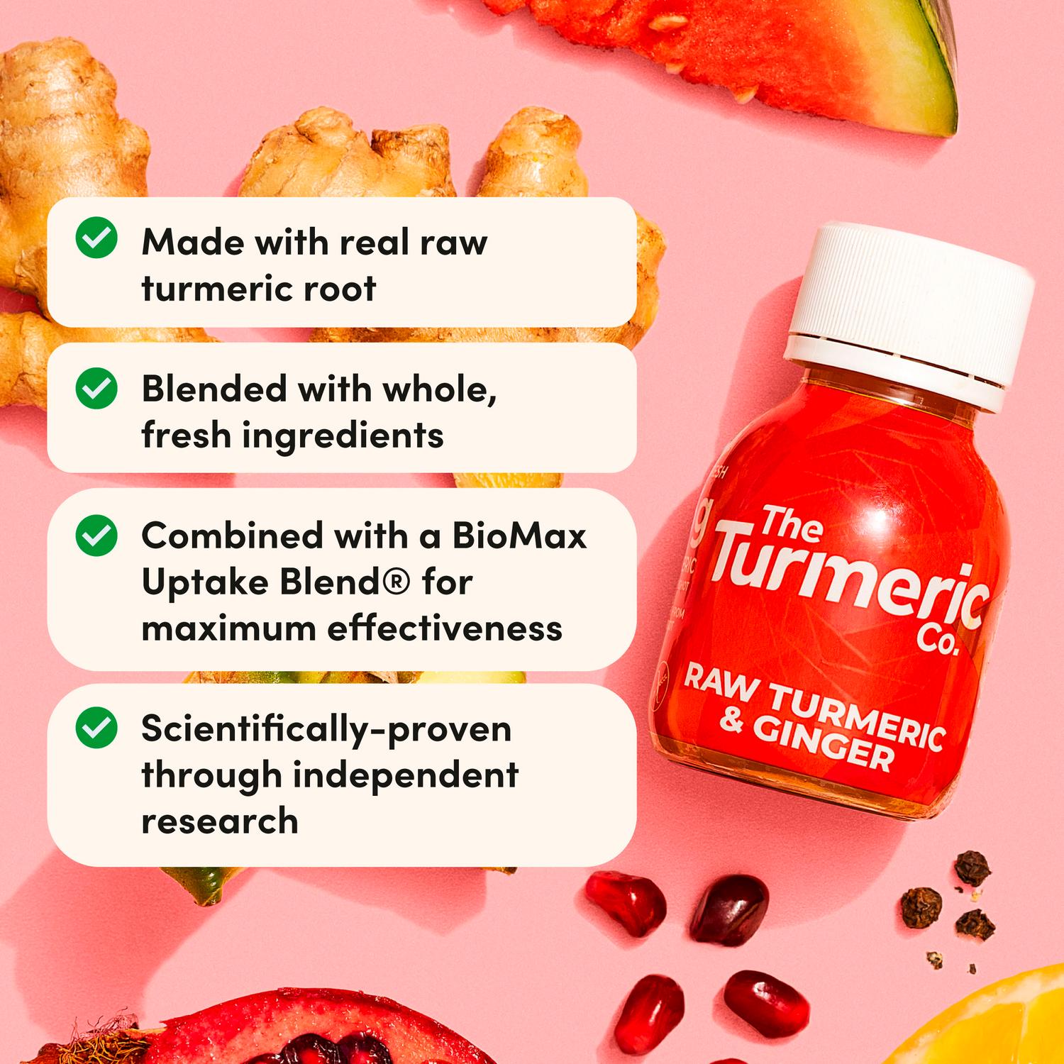The Turmeric Co. Turmeric Ginger Shot 3 x 60ml (British brand)