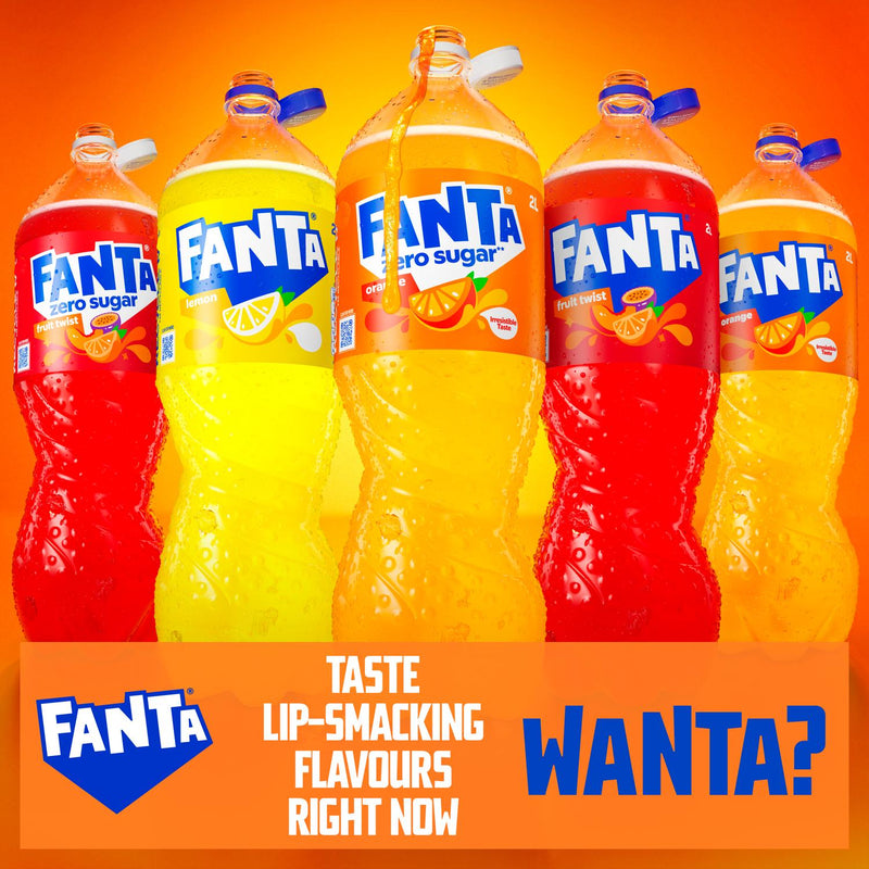 Fanta Sparkling Lemon Fruit Drink 2L - British product