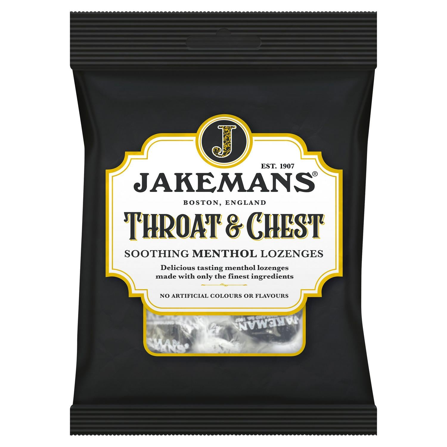 Jakemans menthol throat lozenges aniseed eucalyptus 160g, UK version