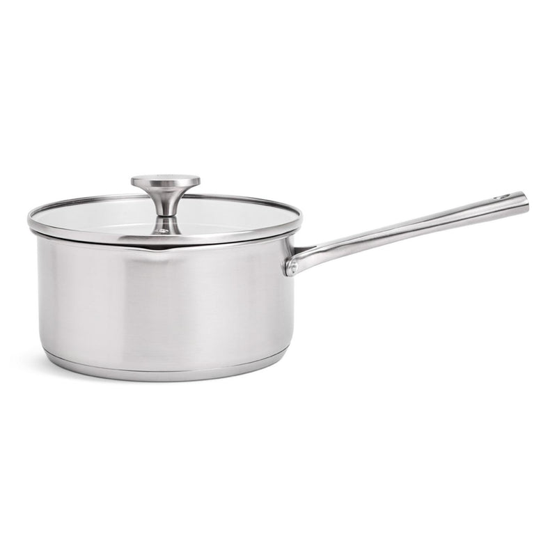 Habitat Ellipse Brushed Stainless Steel 18cm Saucepan