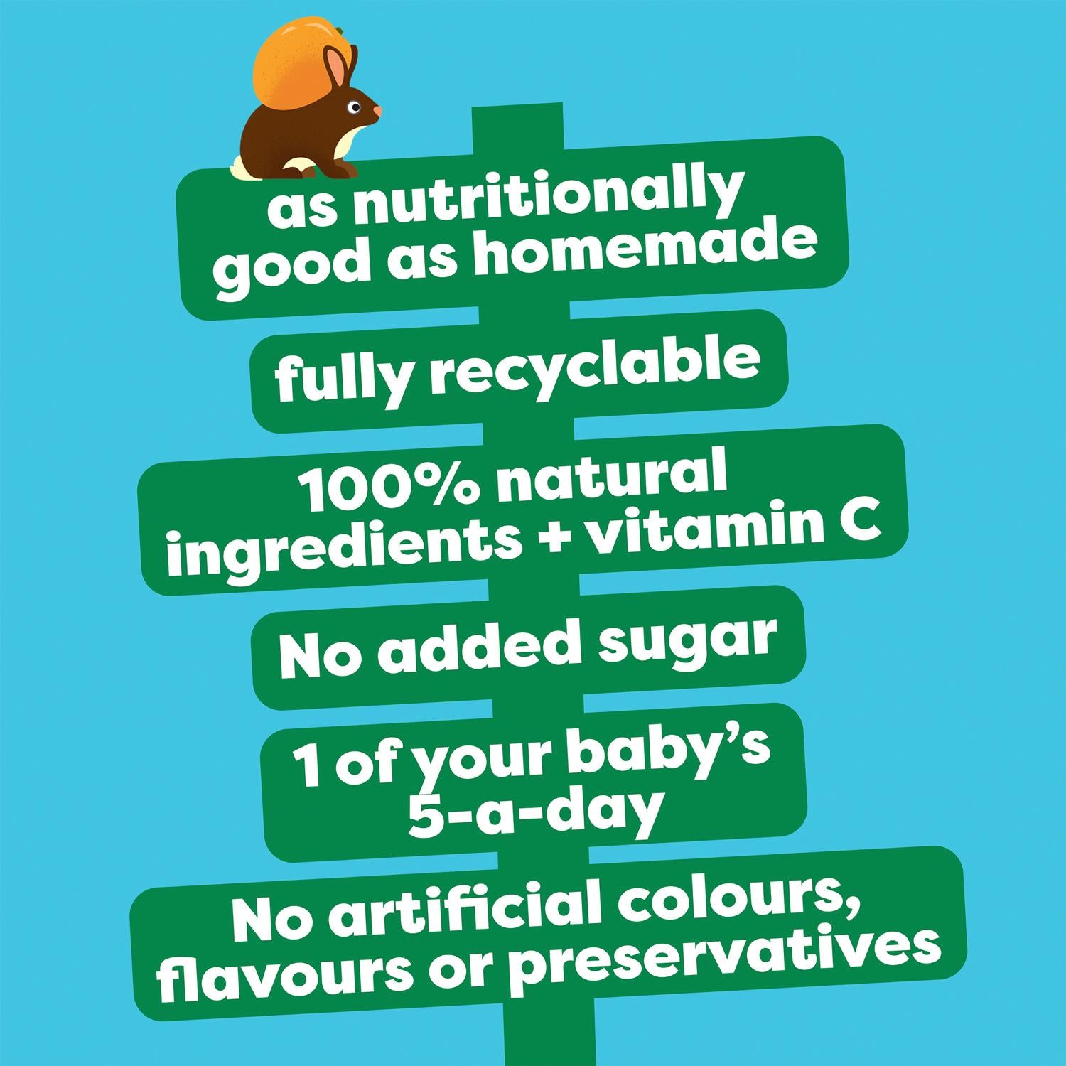 Heinz fruit puree apple peach mango banana 100g, UK version