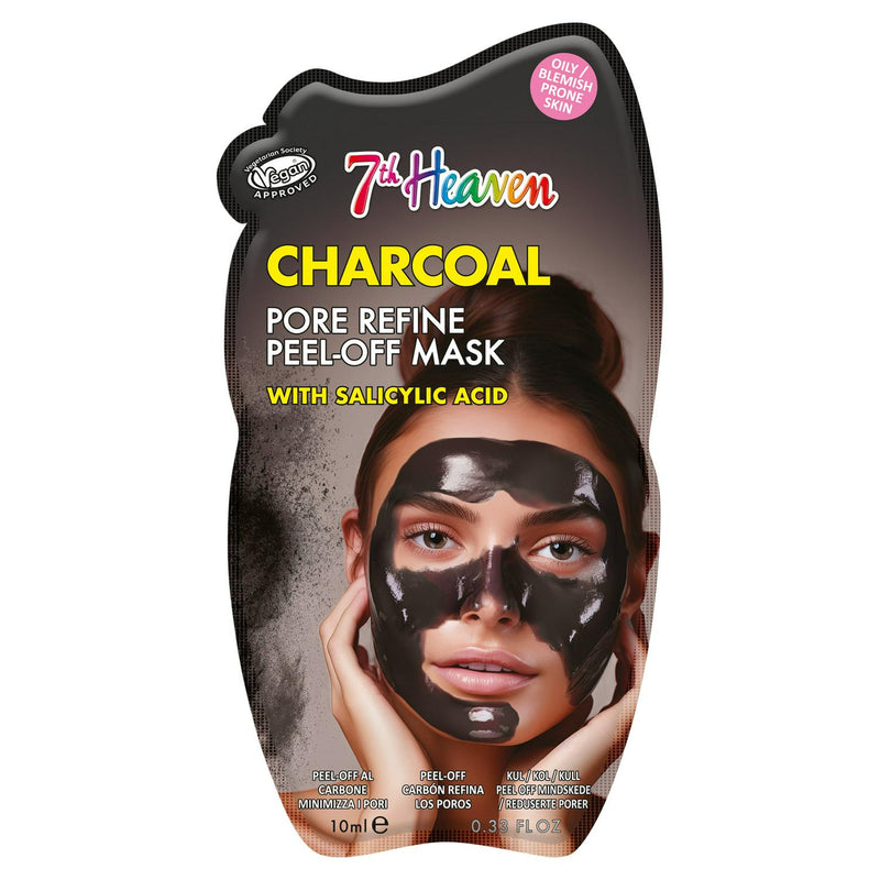 7th Heaven Charcoal Peel Off Mask Salicylic Acid 10ml, UK version