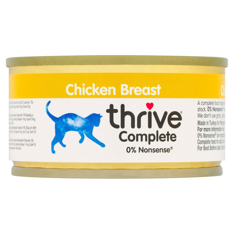Thrive complete chicken breast wet cat food 75g (British brand)