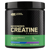 Optimum Nutrition Micronised Creatine Powder Blue Raspberry 247.5g - British product