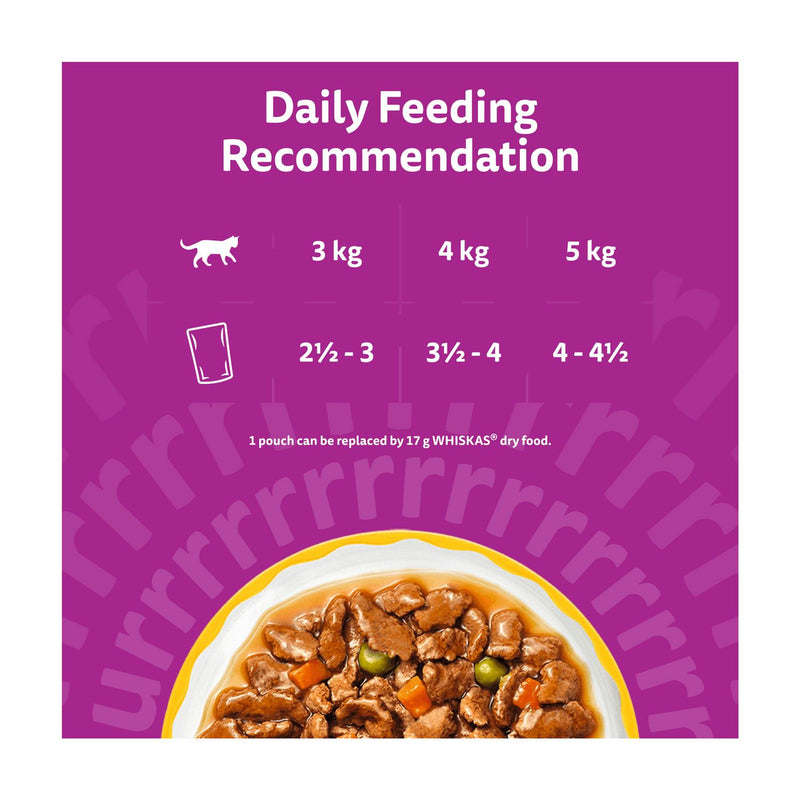 Whiskas 1+ Wet Cat Food Pouches 12x85g (British brand)