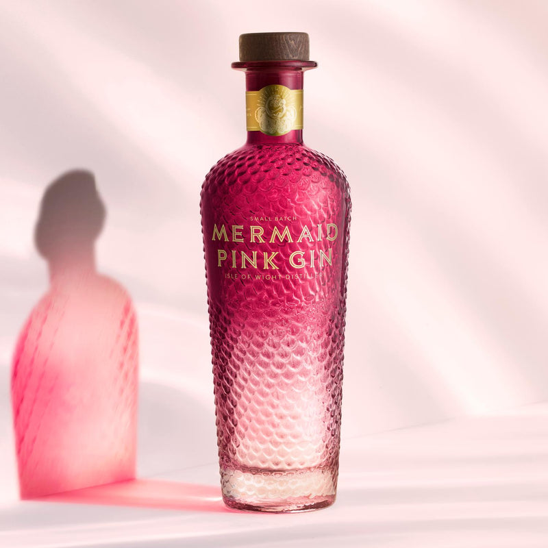 Isle of Wight Distillery pink gin 70cl, imported from the UK