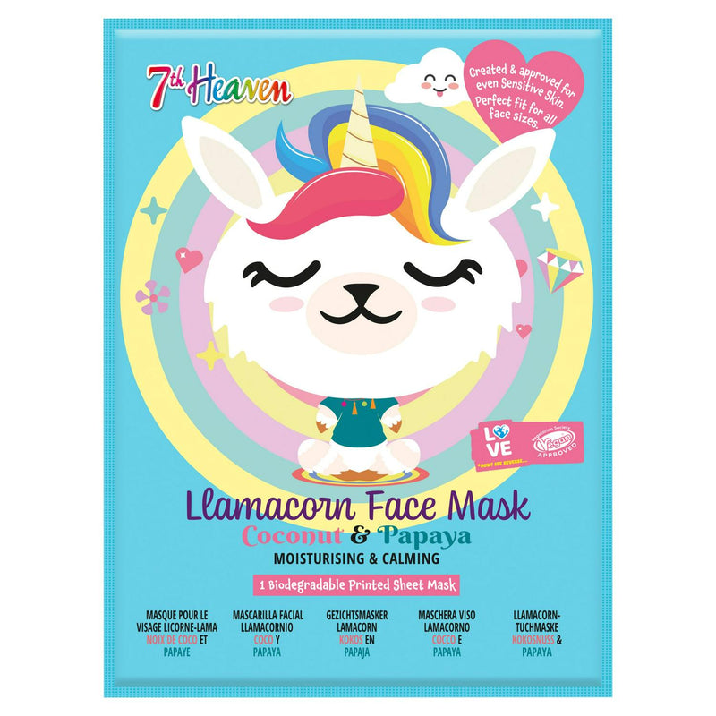 7th Heaven Coconut Papaya Llamacorn Face Mask Sachet (British brand)