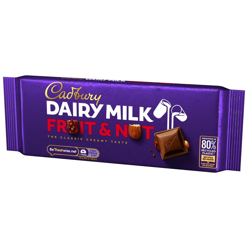 Cadbury Dairy Milk Fruit & Nut chocolate bar 180g - British product