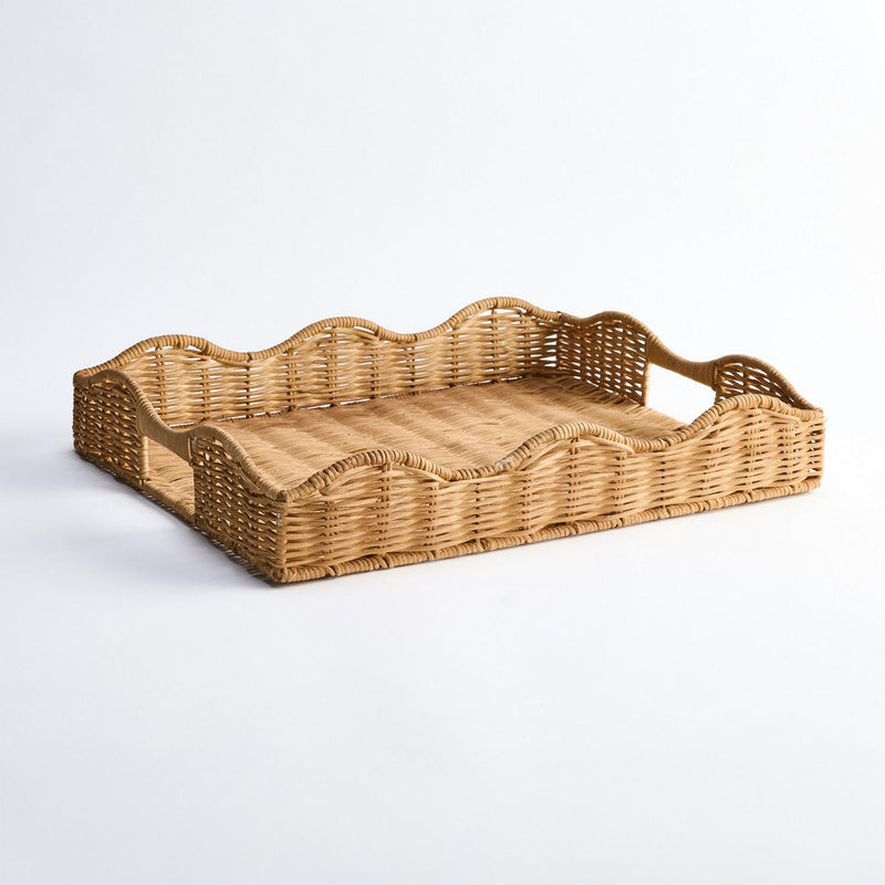 Habitat Rattan Serving Tray Coffee Table 45x35cm, UK version