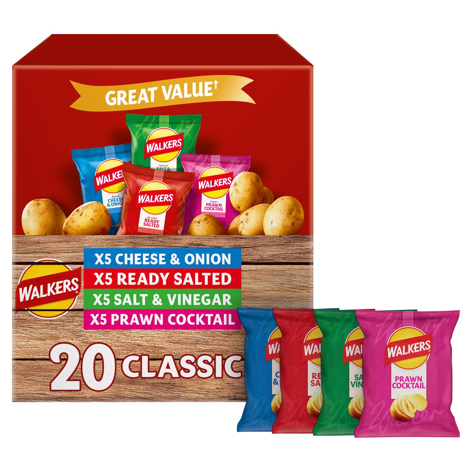 Walkers classic variety crisps multipack 20x25g (British brand)
