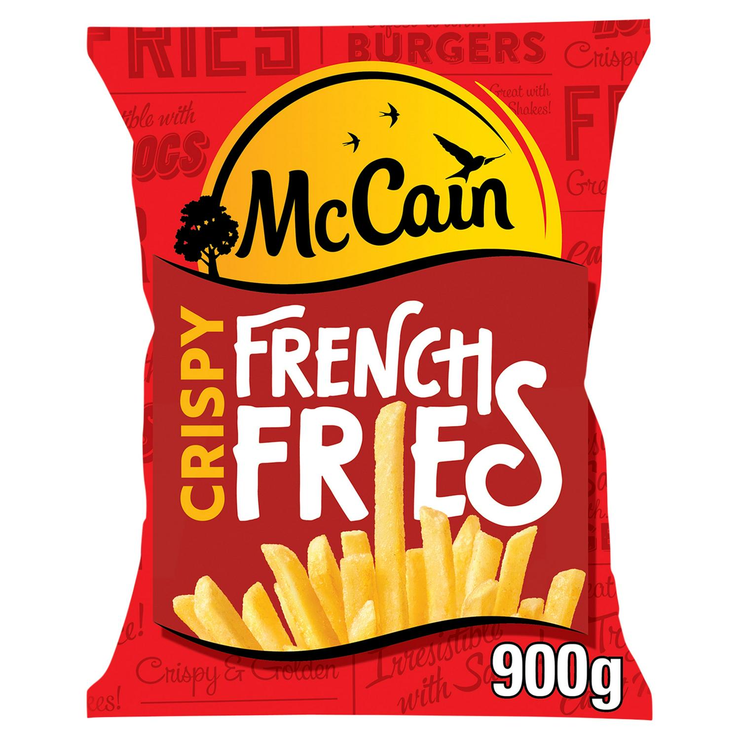 McCain french fries crispy 900g, imported from the UK