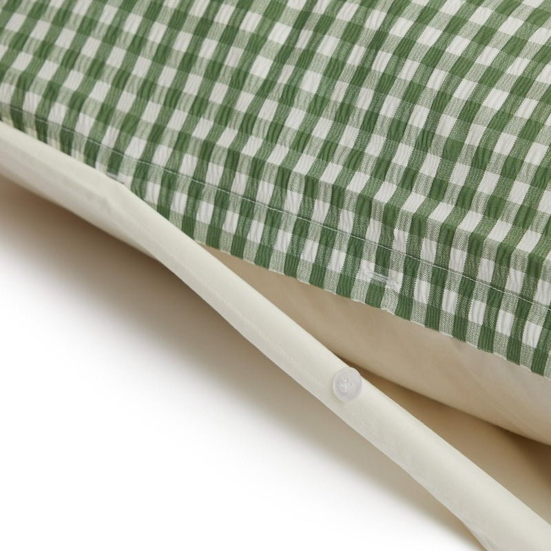 Habitat Seersucker Gingham Bedding Set Green, UK version