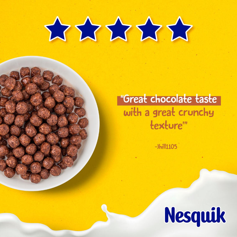 Nestle Nesquik chocolate cereal 375g pack , imported from the UK