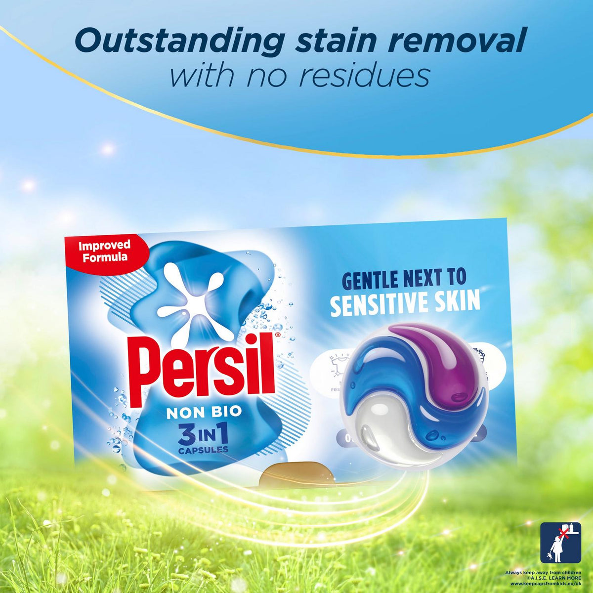 Non-Bio 3-in-1 Washing Capsules for Sensitive Skin, 26 Washes