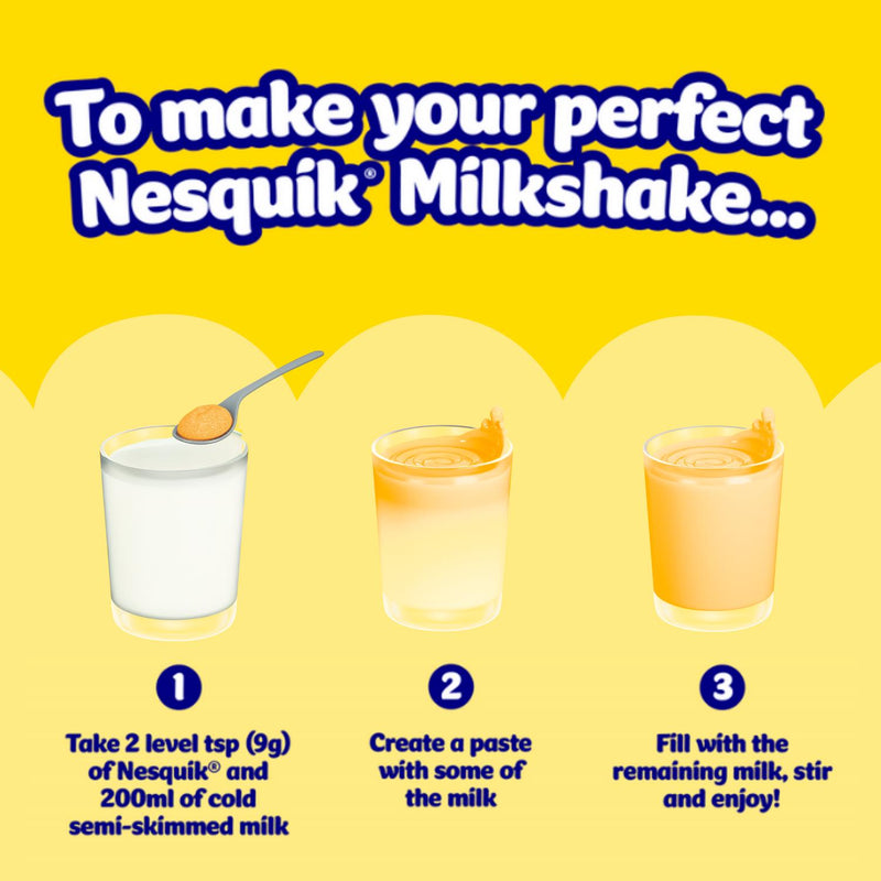 Nesquik banana flavoured milkshake powder 500g - British product