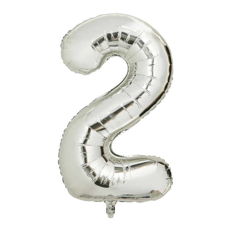 Sainsbury's Home Silver Foil Number Balloon Age 2 34 Inch (British brand)