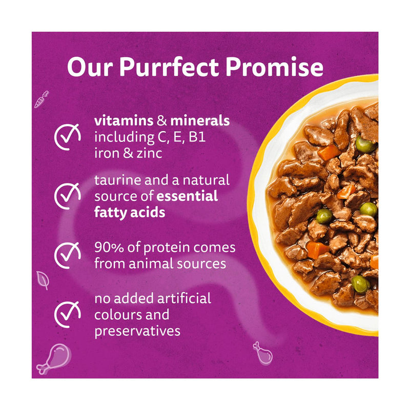 Whiskas 1+ Wet Cat Food Pouches 12x85g (British brand)
