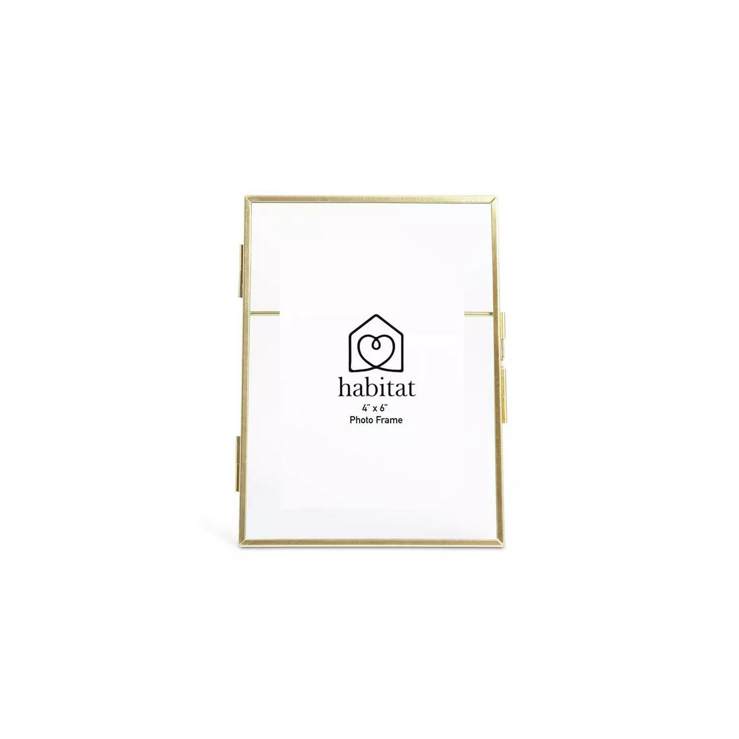 Habitat Skinny Metal Easel Picture Frame Gold 18x13cm, UK version