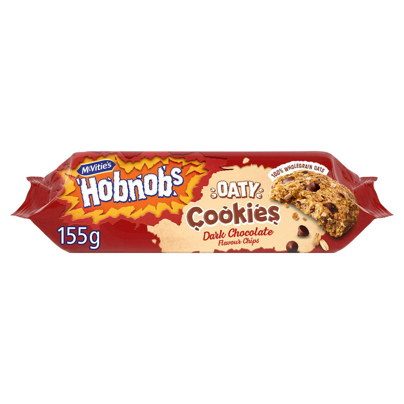 McVitie's Hobnobs dark chocolate oaty cookies 155g, imported from the UK