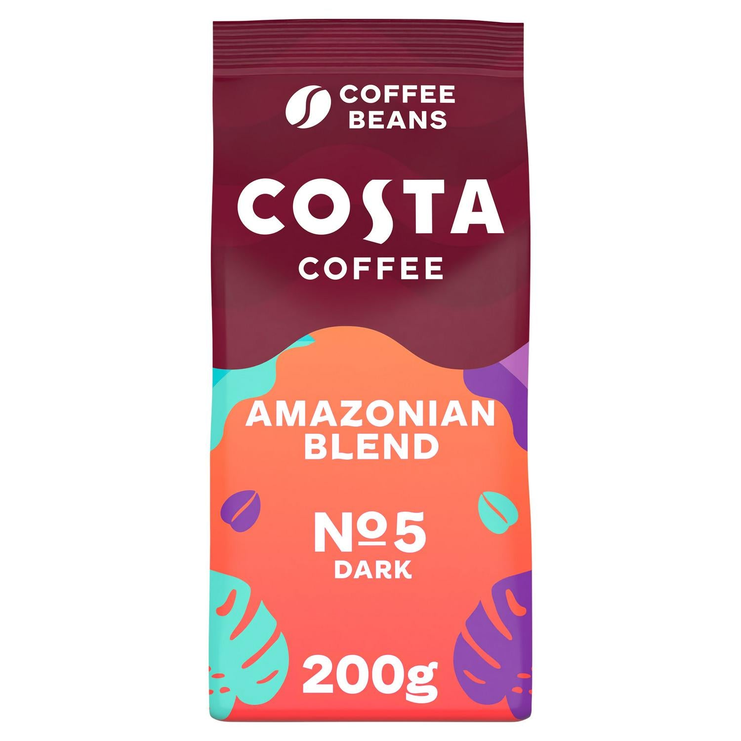 Costa Coffee Amazonian Blend Coffee Beans 200g - British product