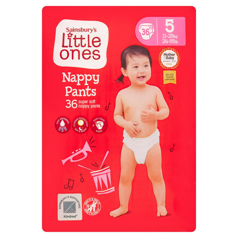 Sainsbury's Little Ones Pants Size 5 36 pack (British brand)