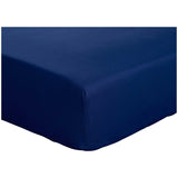 Habitat Cotton Rich 180TC Plain Fitted Sheet - Navy