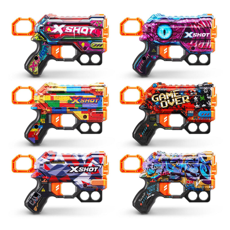 XSHOT Skins Menace Dart Blaster with 8 Foam Darts (British brand)