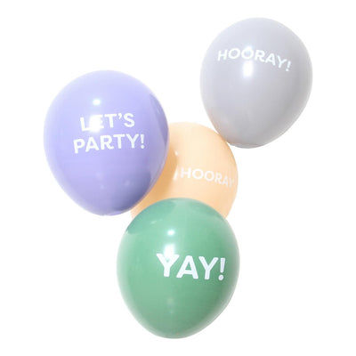 Sainsburys Home Ballons Pastel à Slogans, Lot de 10, 10 pouces