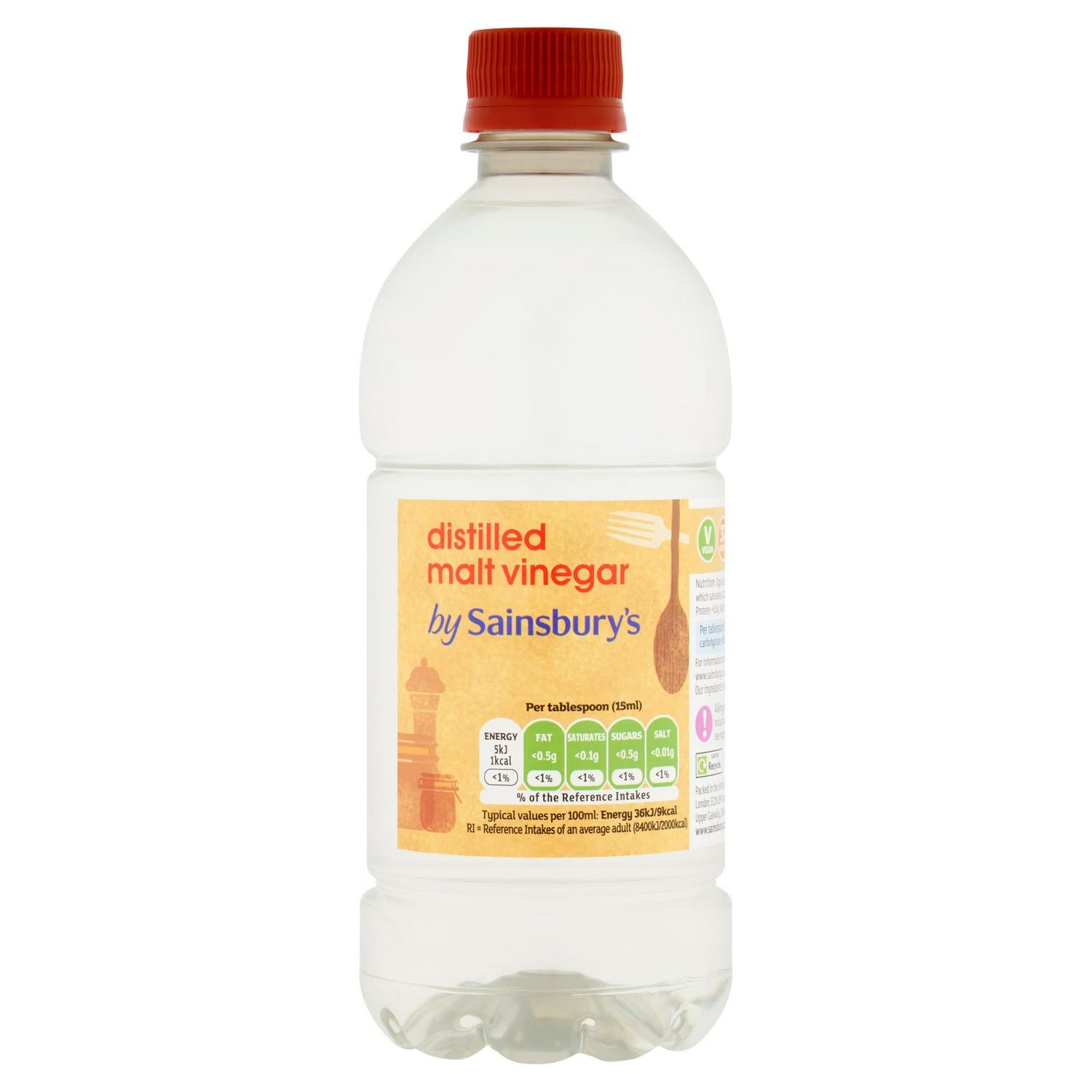 Sainsbury's Distilled Malt Vinegar 568ml bottle (British brand)