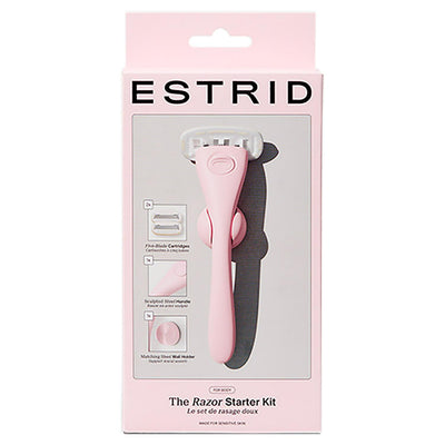 Estrid Starter Kit Bloom Manuell barberhøvel med 5-bladers teknologi Vektet håndtak