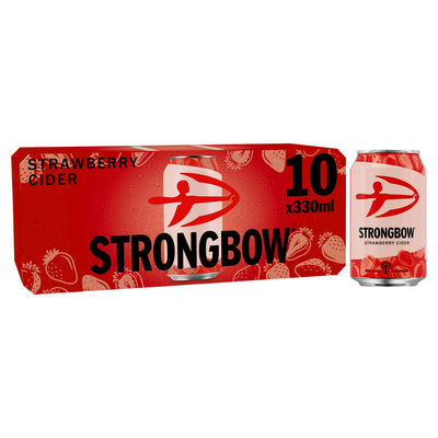 Lightly Sparkling Strawberry Cider Cans 10 x 330ml