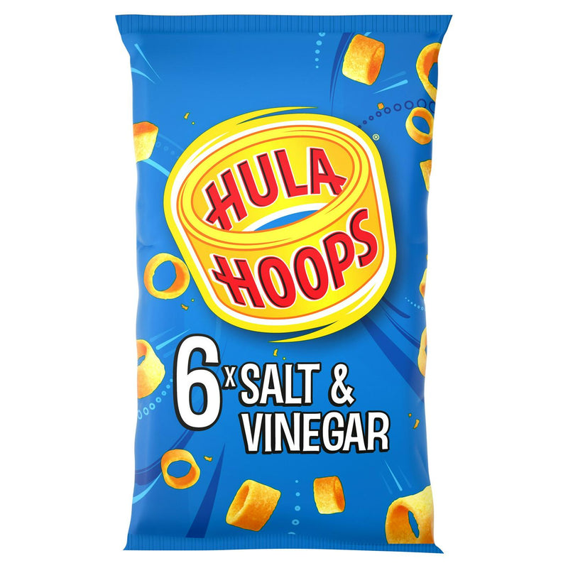 Hula Hoops Salt Vinegar Potato Rings Multipack x6 imported from the UK